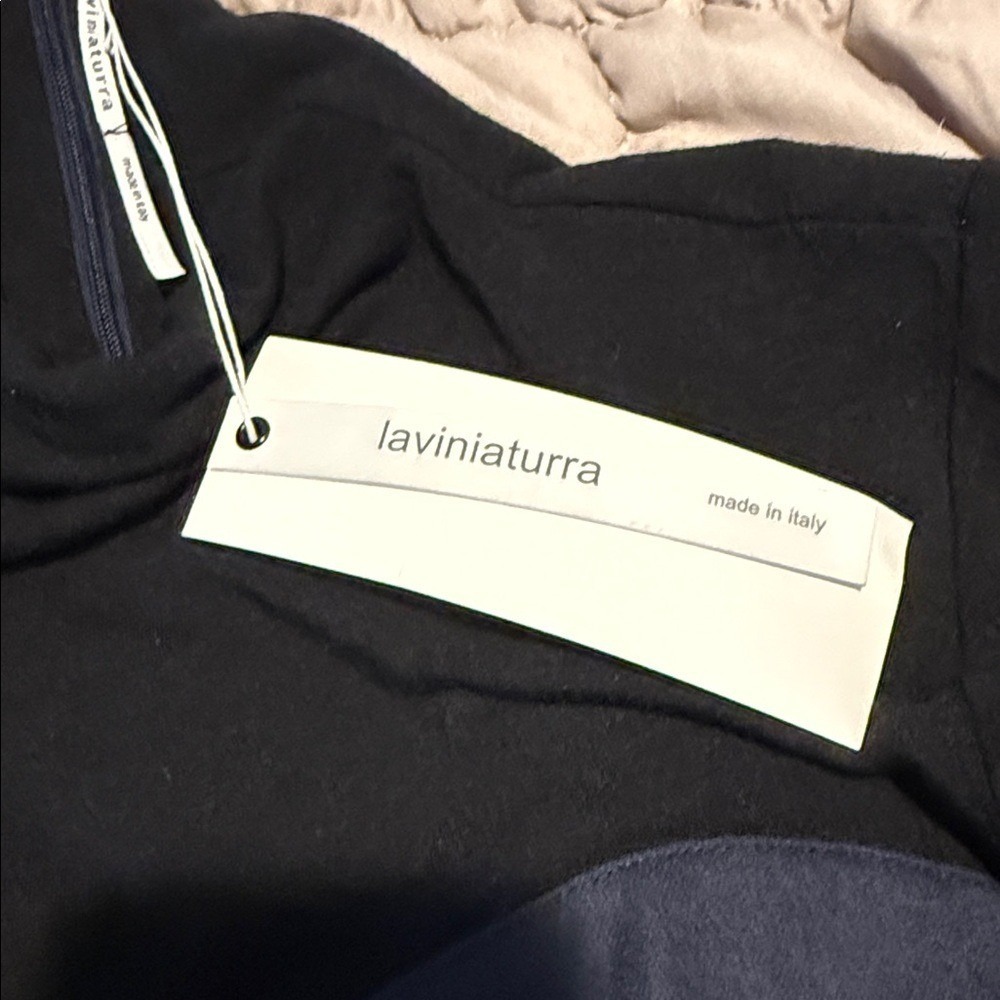 Laviniaturra Made in Italy Two Tone Long Sleeve Wool Sweetheart Dress SZ 12 NWT - Picture 8 of 12